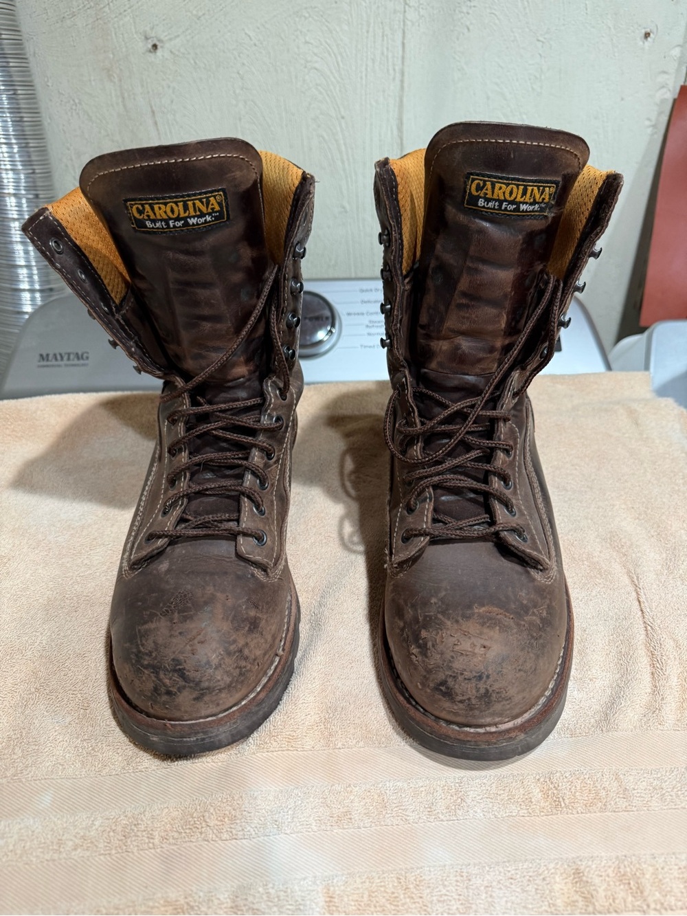 Carolina Men's Brown Work Boots - Heavy-Duty Lace-Up Safety Boot